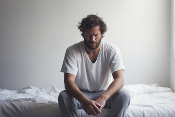Fototapeta premium Lonely Man Contemplating Life