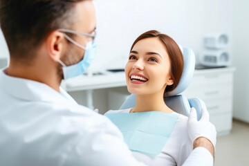 Fototapeta premium Dentist Examining a Patient's Dental Health