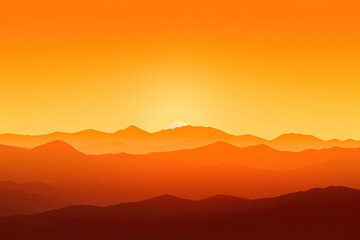 Nature's Canvas: Sunset over the Orange Peaks