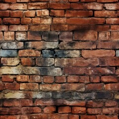 Seamless. Red brick wall