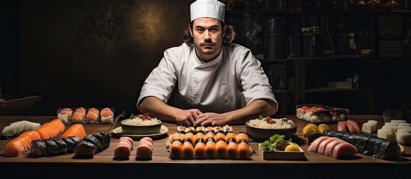 Sushi chef s portrait