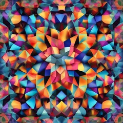 A mesmerizing kaleidoscope of vibrant geometric shapes2