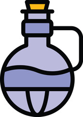 Athens olive oil icon outline vector. Greek court. Greece temple color flat