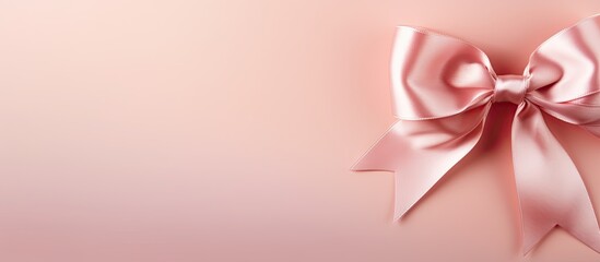 Abstract background with a ribbon on a pastel background for a Christmas holiday composition