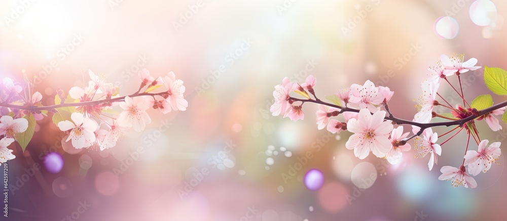Fototapete background with out of focus blur and bokeh effects during spring