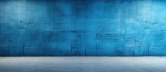 Blue textured wall and floor