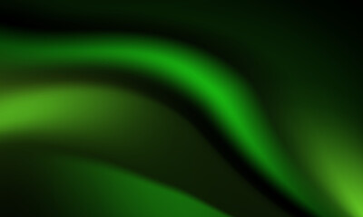 Obraz premium Template of dark green background. Vector wallpaper with blurred wavy fluid gradient. Digital fluid backdrop for web or print banners, posters, flyers cover. Cyber space, internet, technology concept