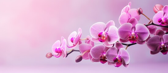 Naklejka na ściany i meble Close up photo of an Orchids blossom
