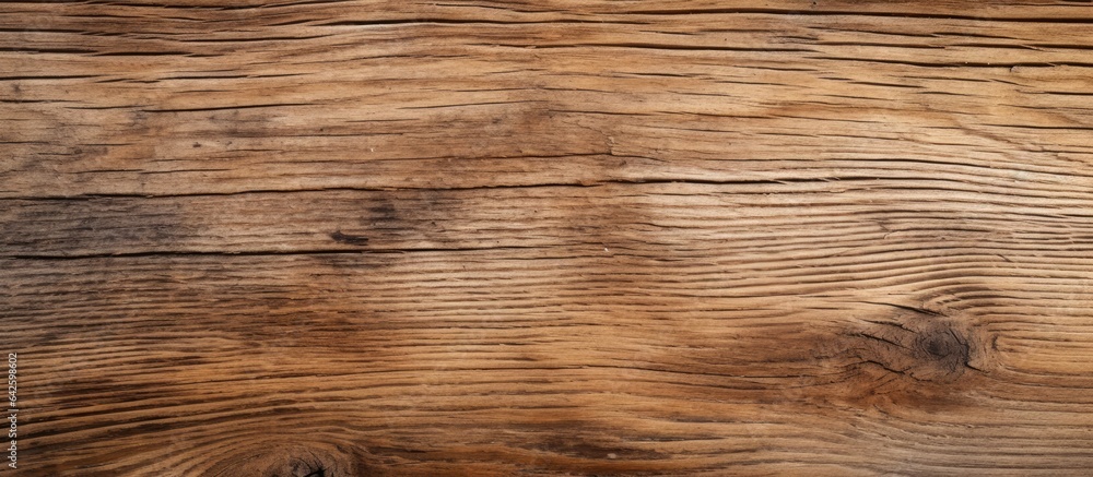 Poster Close up vintage style rustic wooden table with macro texture Empty copy space for background or design