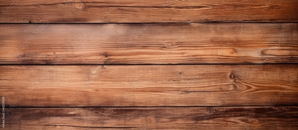 Poster Close up vintage style rustic wooden table with macro texture Empty copy space for background or design