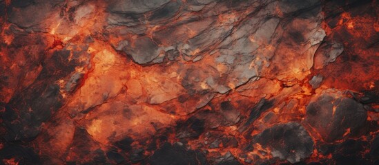 Fiery red grunge texture Wide banner with copy space