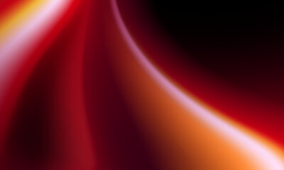 Abstract futuristic neon background with blurred bright red and white gradient. Vibrant fluid wallpaper. Template of empty modern digital backdrop cover, web banner with smooth lines