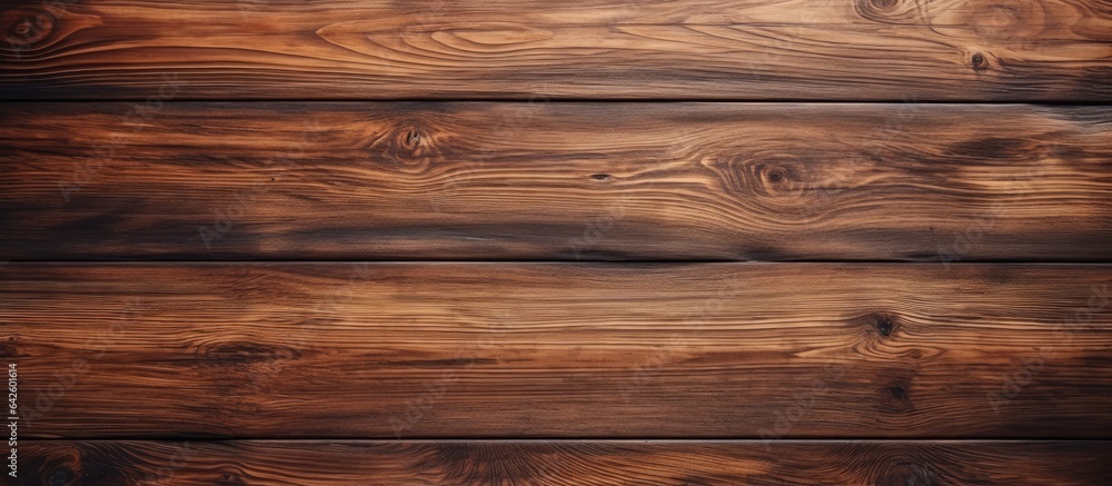Aufkleber Macro closeup of vintage rustic wooden table with grain texture offering empty template and copy space for abstract background or design