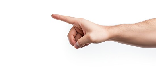 Male hand making a claw gesture against a white background