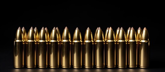 Metal tubes Bullets for guns Reserve bullets Segregate - obrazy, fototapety, plakaty
