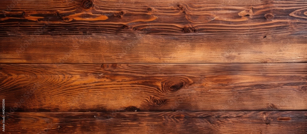 Aufkleber natural brown wooden background for design vintage painted texture overhead view with space for text