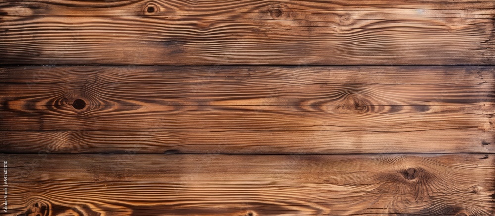 Aufkleber natural brown wooden background for design vintage painted texture overhead view with space for text