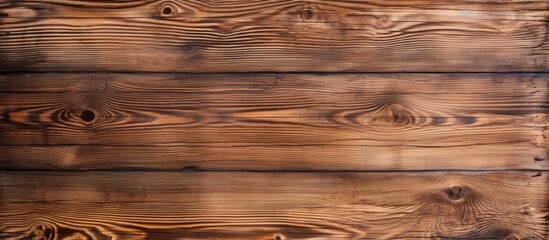 Fototapeta premium Natural brown wooden background for design Vintage painted texture Overhead view with space for text