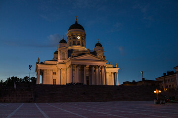 Helsinki Cathedral at night landscape clear sky nightscape tourist photogenic postcard attraction