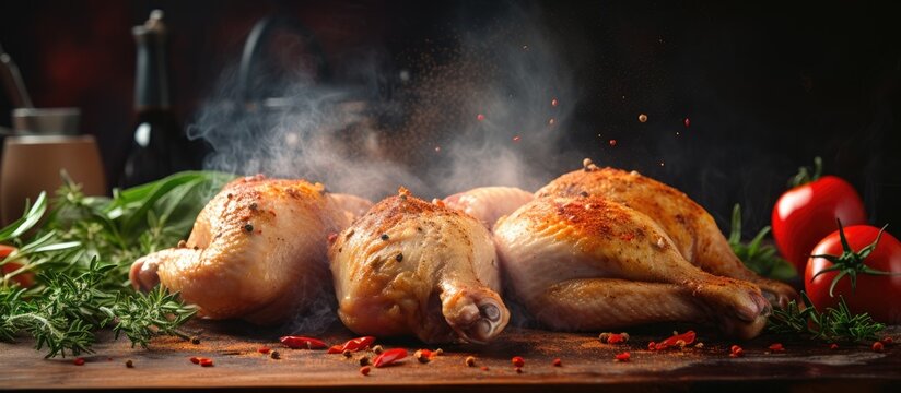 Spicing up raw chicken during cooking