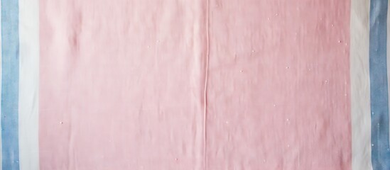 Fototapeta premium Top view of a rough cloth with a stripped background
