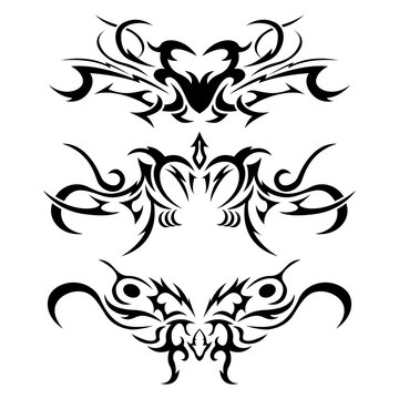 collection of abstract tribal tattoos
