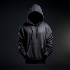 Trendy Hoodie Top Photorealistic Square Illustration. Fashion Clothing. Ai Generated Trendy Illustration with Stylish Casual Hoodie Top.