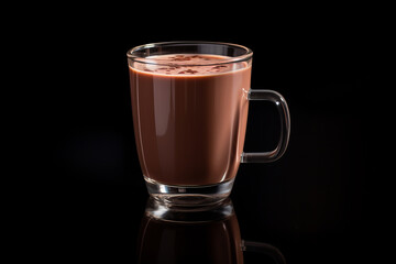Cafe-Style Refreshment: an Inviting cup of hot chocolate on glazing