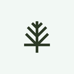 Simple tree logo design inspiration  illustration vector template