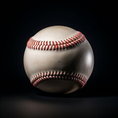 Professional Baseball ball Sports Equipment Photorealistic Square Illustration. Sporting Gear Ai Generated Trendy Illustration with Active Game Baseball ball Sports Equipment.