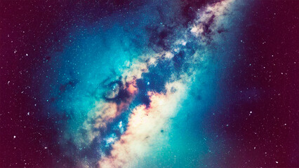 Fototapeta premium Cosmos, galaxy, stars, milky way