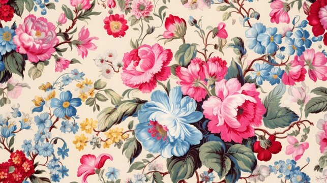 Fototapeta Chintz pattern China, high definition, 16:9 wallpaper