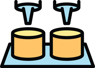 Candle make icon outline vector. Workshop making. Decorate basement color flat