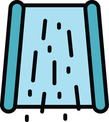 Gold mine slide icon outline vector. Game treasure. Dig money color flat