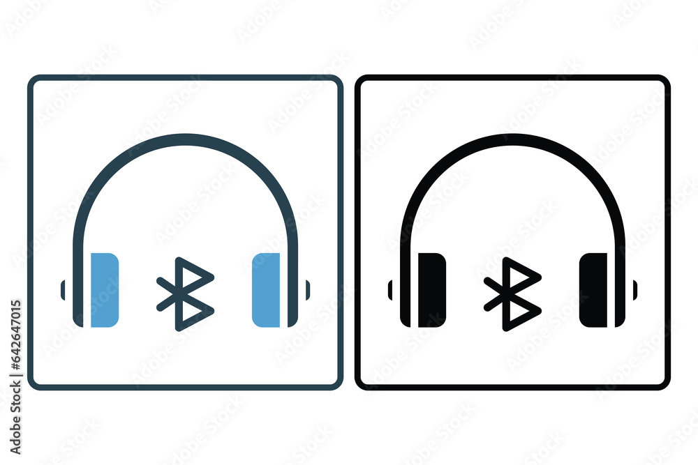 Poster headphone wireless icon. icon related to multimedia and entertainment. suitable for web site design,