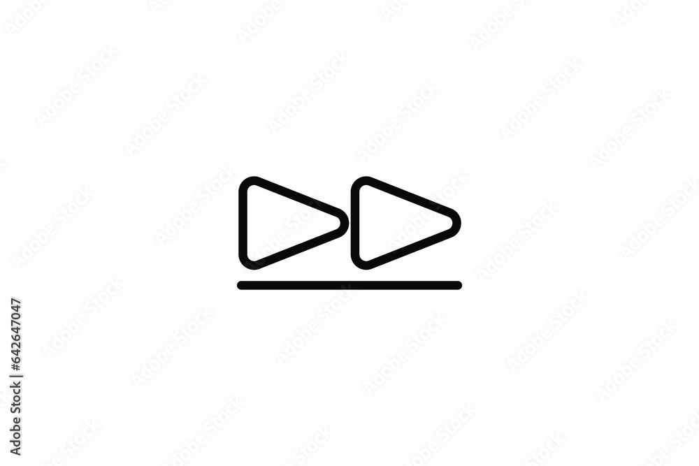 Poster forward button icon. icon related to multimedia and entertainment. suitable for web site design, app