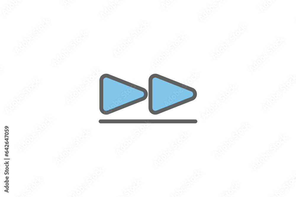 Poster forward button icon. icon related to multimedia and entertainment. suitable for web site design, app