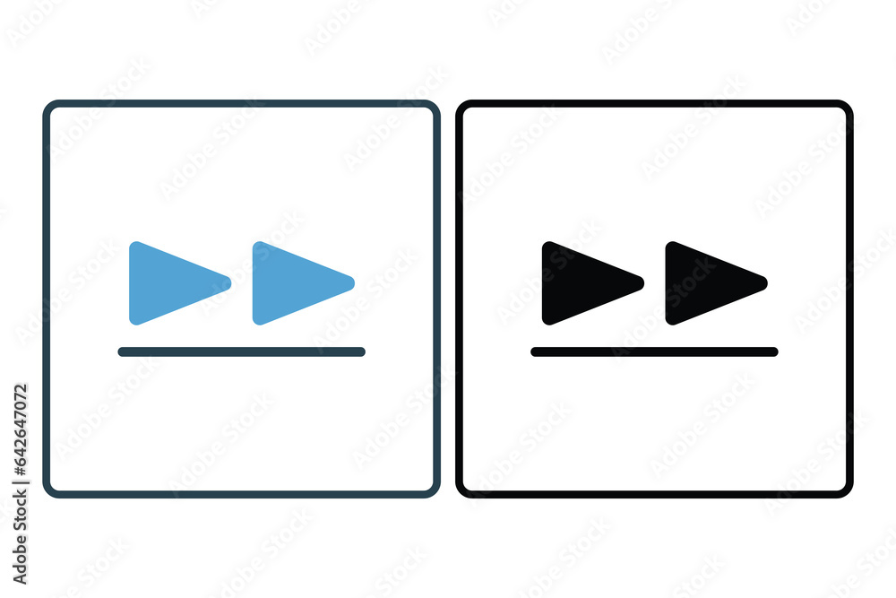 Poster forward button icon. icon related to multimedia and entertainment. suitable for web site design, app