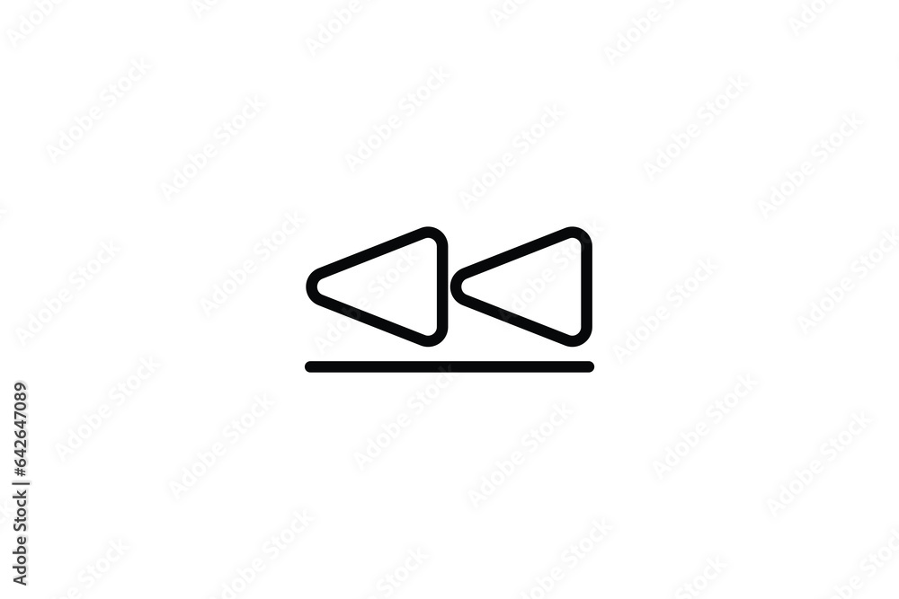 Poster back forward icon. icon related to multimedia and entertainment. suitable for web site design, app, 