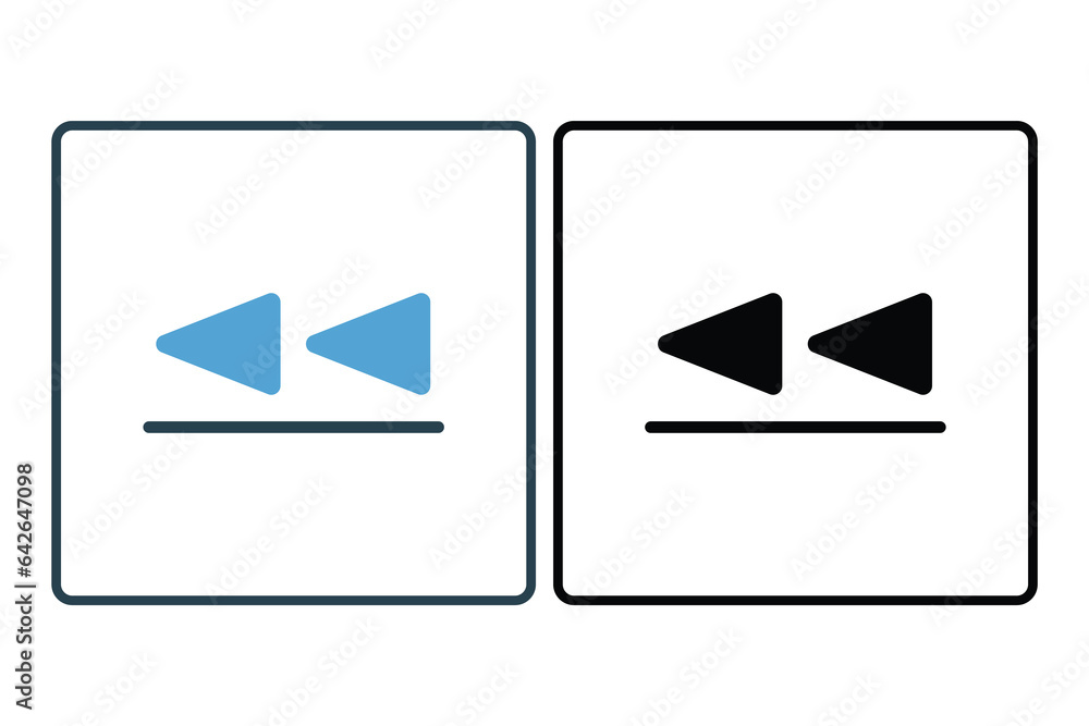 Poster back forward icon. icon related to multimedia and entertainment. suitable for web site design, app, 