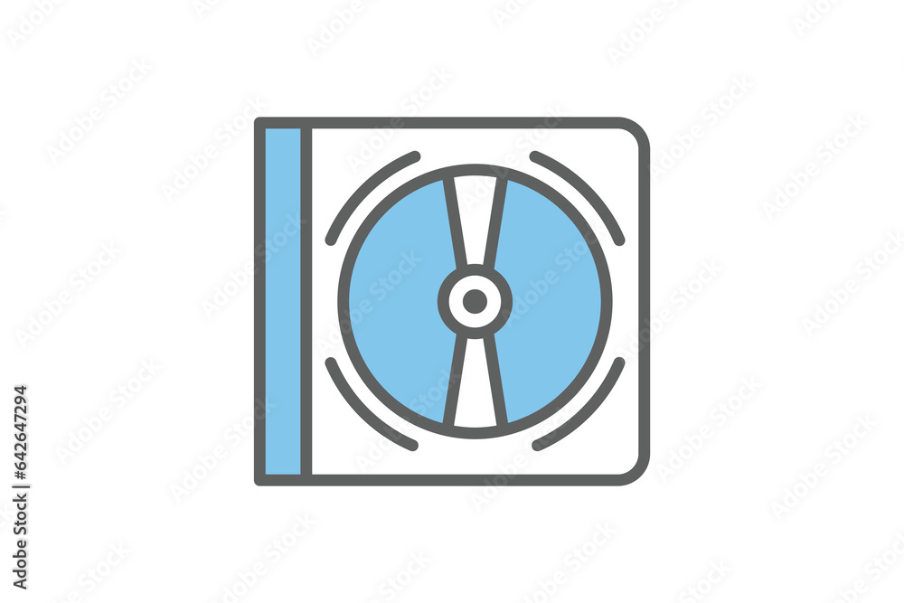 Poster dvd icon. icon related to multimedia and entertainment. suitable for web site design, app, user inte