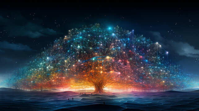 Alchemy of AI: Neural Network Meets Cybernetic Defense in a Surreal Skyscape