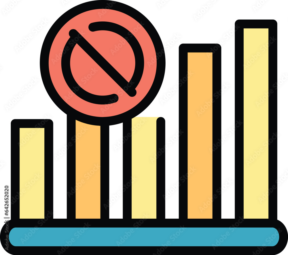 Poster internet signal icon outline vector. lost connection. connect online color flat