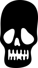 skull head silhouette halloween vector