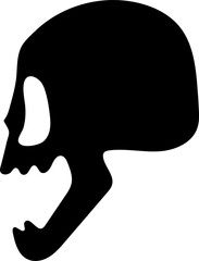 skull head silhouette halloween vector