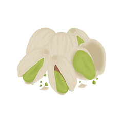 Pistachio Nut Vector Illustration Logo