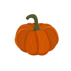 Orange Pumpkin Vector Illustration Logo