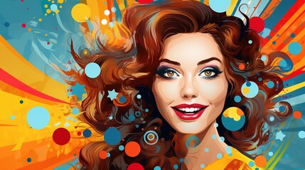 Pop Art Redhead  - obrazy, fototapety, plakaty
