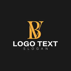 vector design elements for your company logo, letter bv logo. modern logo design, business corporate template. bv monogram logo.