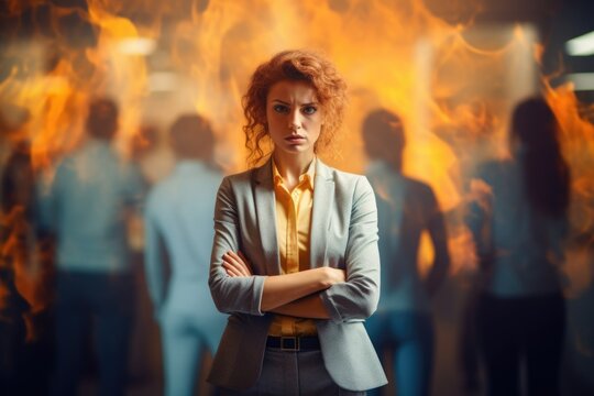 Mulher com problemas de ass&eacute;dio, discrimina&ccedil;&atilde;o e desrespeito no ambiente de trabalho.